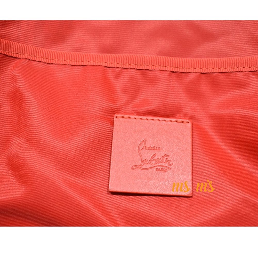 NWT Christian Louboutin Red Black Nylon Backpack - Picture 8 of 11